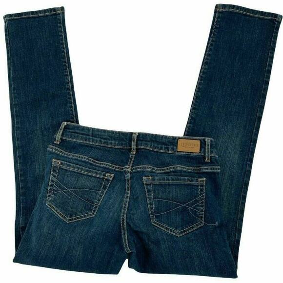 Aeropostale Women's Blue Dark Wash Regular Straight Leg Denim Jeans Size 2 Short - Picture 5 of 8